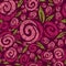 Seamless grunge pink rose pattern