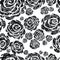 Seamless grunge rose pattern