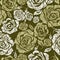 Seamless grunge vintage flower rose pattern