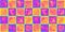 Seamless grungy psychedelic rainbow heatmap checker or chessboard background texture