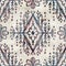 Seamless grungy tribal ethnic rug motif pattern.