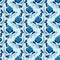 Seamless gzhel pattern