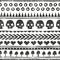Seamless halloween pattern in tribal style. Vector background with grunge texture.