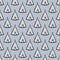 Seamless hand drawn doodle pattern with wigwam silhouettes. Little white teepees on soft blue background