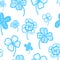 Seamless hand drawn pattern vector floral background. Clover wallpaper for Saint Patrick`s Day.