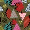 Seamless hand drawn triangle abstract with feminine childish drawing style pattern. Creative textile background for print and fash