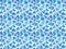 Seamless hand painted watercolor triangle torn paper cool winter blue geometric stained-glass mosaic pattern background