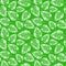 Seamless handcrafted pattern with leaves
