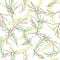 Seamless handdrawn leaf pattern, foliage vector background