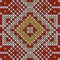 Seamless handmade cross-stitch ethnic pattern