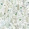 Seamless hands drawn spring pattern with grass and