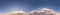 Seamless hdri panorama 360 degrees angle view blue clear evening sky before sunset with zenith for use in 3d graphics or game
