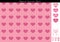 Seamless heart backgrond in rose pink color theme with bonus icons - 9