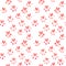 Seamless heart paws traces pattern, watercolor with clipping mask