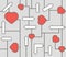 Seamless heart signs pattern