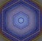 Seamless hexagon ornament blue purple silver gray
