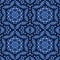 Seamless hexagon ornaments dark blue and black