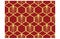 Seamless Hexagonal golden pattern with red background