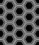 Seamless hexagons pattern. Black and white geometric texture and background.