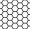 Seamless hexagons pattern. White and black geometric texture and background.