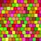 Seamless highlight colored mosaic texture pattern background - square pieces in green, orange, grown, red, pink, magenta