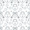 Seamless holiday pattern. Hearts, lock, keys