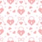 Seamless holiday pattern. Hearts, lock, keys