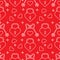 Seamless holiday pattern. Hearts, lock, keys