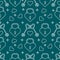 Seamless holiday pattern. Hearts, lock, keys