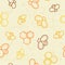 Seamless honey pattern with outlined honey bees and honey cells