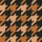 Seamless houndstooth texture. Brown checkered pattern