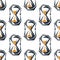 Seamless hourglasses pattern on white background