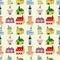 Seamless house pattern