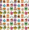 Seamless house pattern