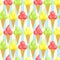 Seamless Ice Cream Cones Background