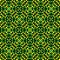 Seamless illustrated pattern made of abstract elements in green and yellow