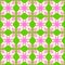 Seamless Illustrated Pink Flower with Green Leaves Patterns