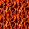 Seamless illustration. Fire Flames on Black Background, close-up