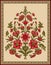 Seamless Indian mughal flower motif