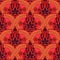 Seamless indian pattern. Bright repeating background in the style of Indian fabrics.