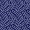 Seamless indigo block print texture. Navy blue woven cotton dyed effect background. Japanese repeat batik resist motif pattern.