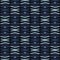 Seamless indigo blue woven linen texture pattern. Denim worn out weave style background. Decorative irregular acid wash