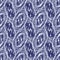 Seamless indigo doodle dot texture. Blue woven boro cotton dyed effect background. Japanese repeat batik resist wash