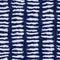 Seamless indigo stripe texture on blue woven boro cotton dyed effect background. Japanese repeat batik resist pattern