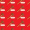 Seamless industrial pattern with rope and hammer on red background