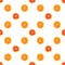 Seamless infinity pattern of isolated slices of grapefruit and orange.