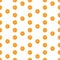 Seamless infinity pattern of isolated slices of orange. Wallpaper for background, design and packaging