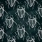 Seamless insects pattern. Decorative bugs background.