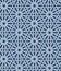 Seamless islamic Moroccan pattern. Arabic geometric ornament. Muslim texture. Vintage repeating background. Vector blue