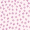 Seamless isolated pattern with lilac rhombus geometric figures. White background. Abstract stylized print